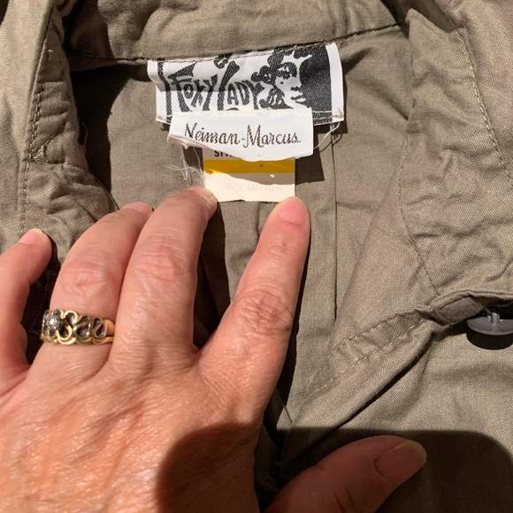 Vintage Circa 80’s Beautiful Cotton Jumpsuit w Cape by Foxy Lady Neiman Marcus - Picture 2 of 15